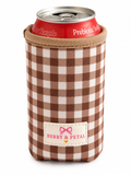 Cocoa Gingham Can Cozy